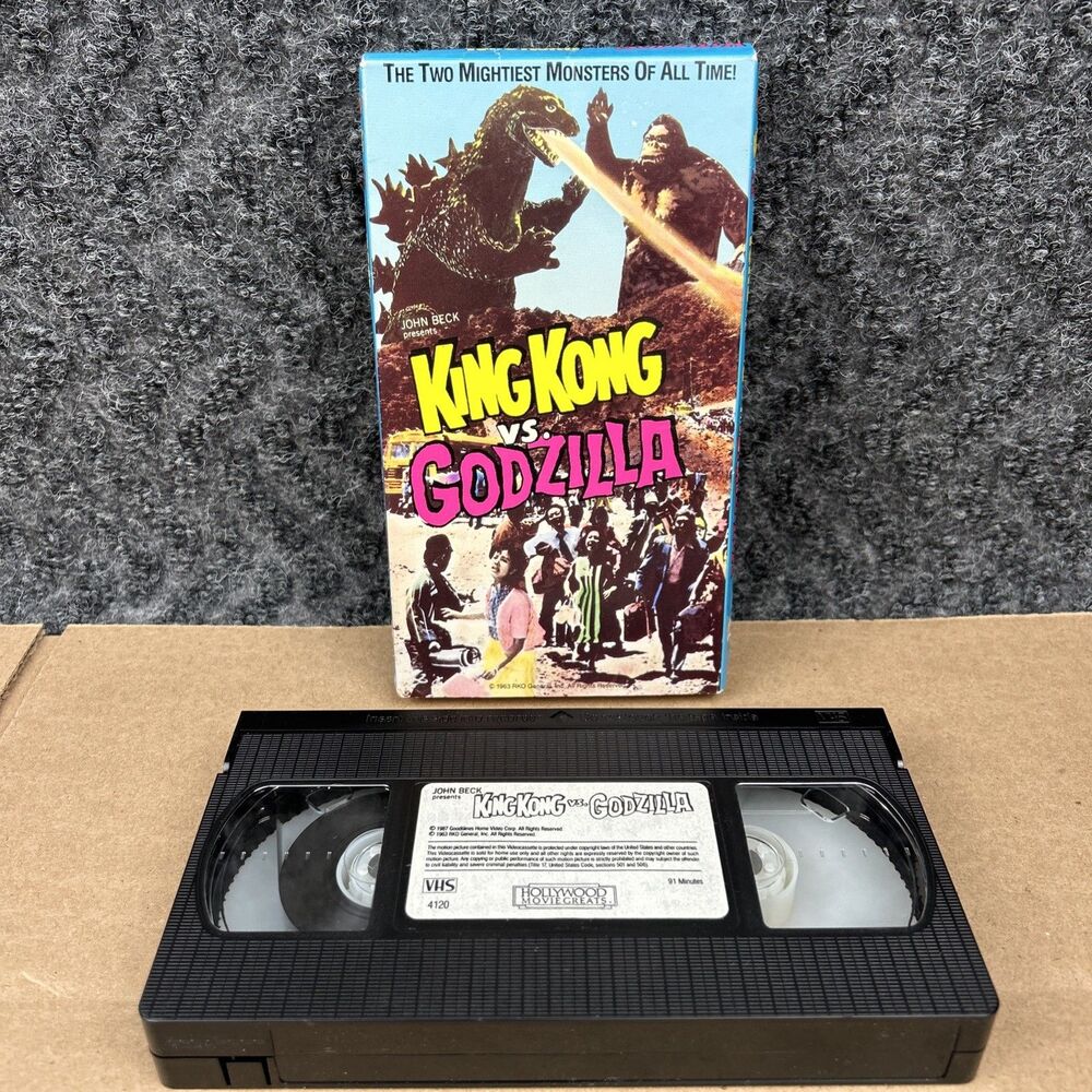 King Kong VS Godzilla 1963 VHS Rare Hollywood Movie Greats 1987